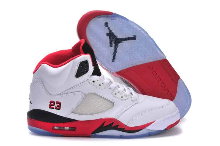 Air Jordan 5 White And Red Men 1