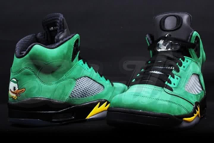 Air Jordan 5 Green And Black Men 2