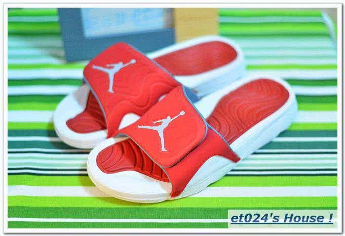 Air Jordan 5 Red And White Slipper Men 2