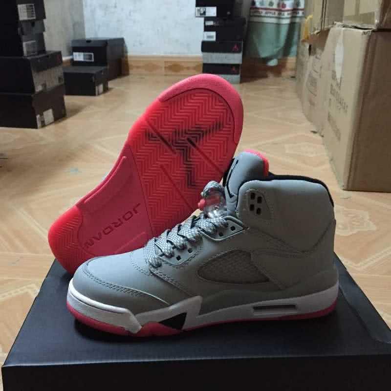 Air Jordan 5 Red And White Women 1