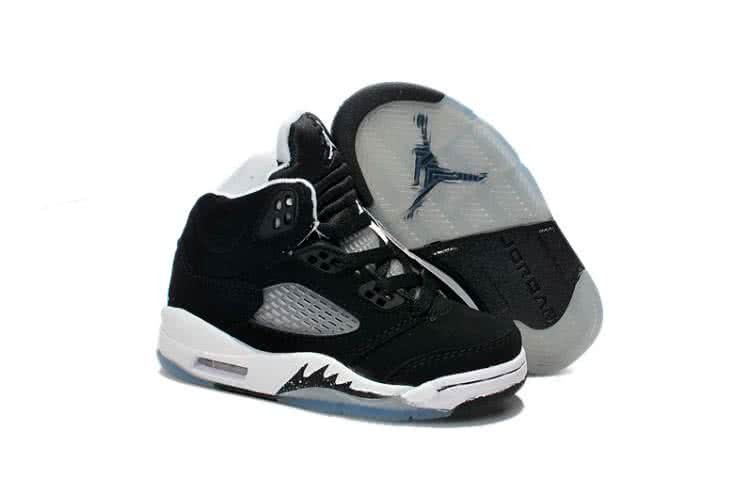 Air Jordan 5 Black And White Children 1