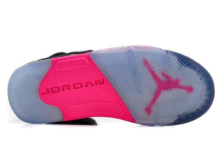 Air Jordan 5 Black And Pink Women 2