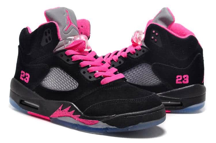 Air Jordan 5 Black And Pink Women 5