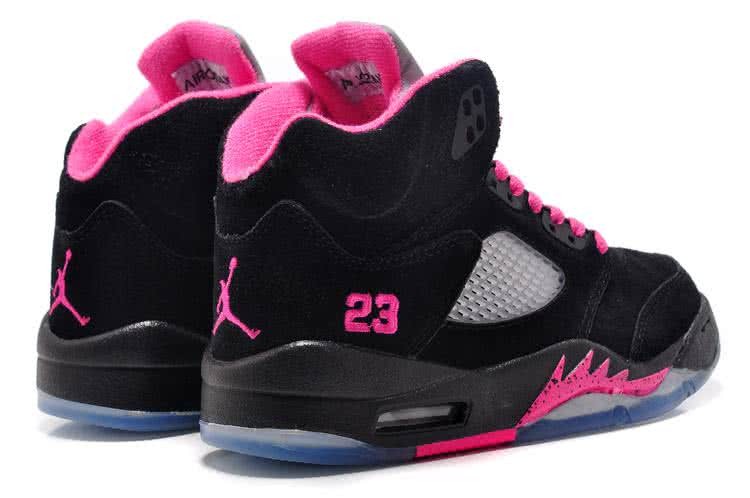 Air Jordan 5 Black And Pink Women 6