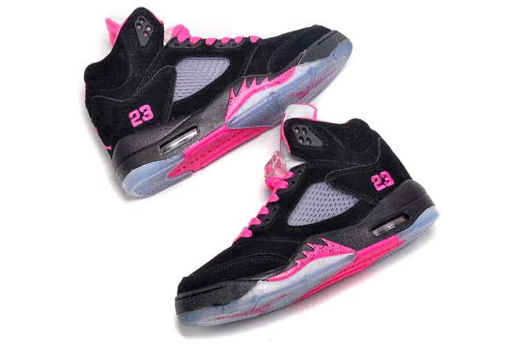 Air Jordan 5 Black And Pink Women 7