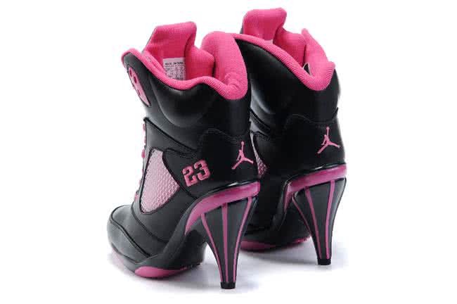 Air Jordan 5 Black And Pink Women 3