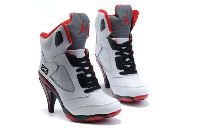 Air Jordan 5 Red And White Women 6