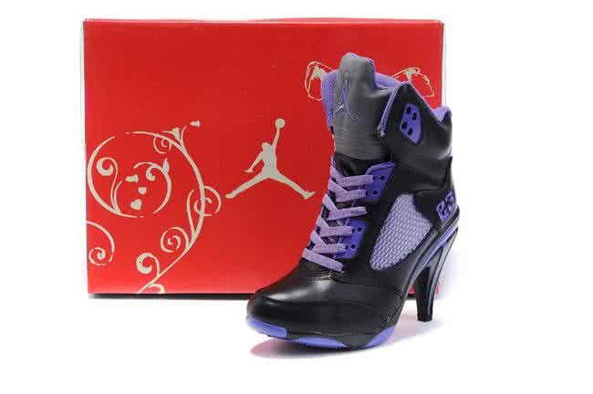 Air Jordan 5 Purple And Black Women 1