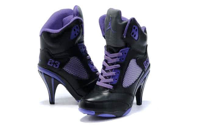Air Jordan 5 Purple And Black Women 3