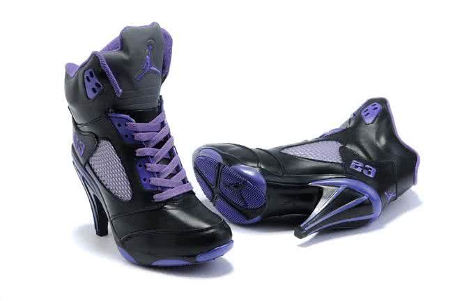 Air Jordan 5 Purple And Black Women 5