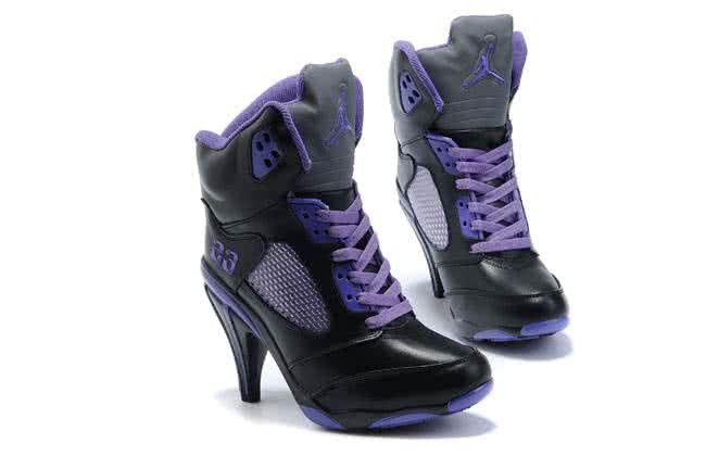 Air Jordan 5 Purple And Black Women 6
