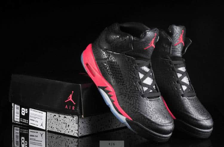 Air Jordan 5 Black And Pink Men 2