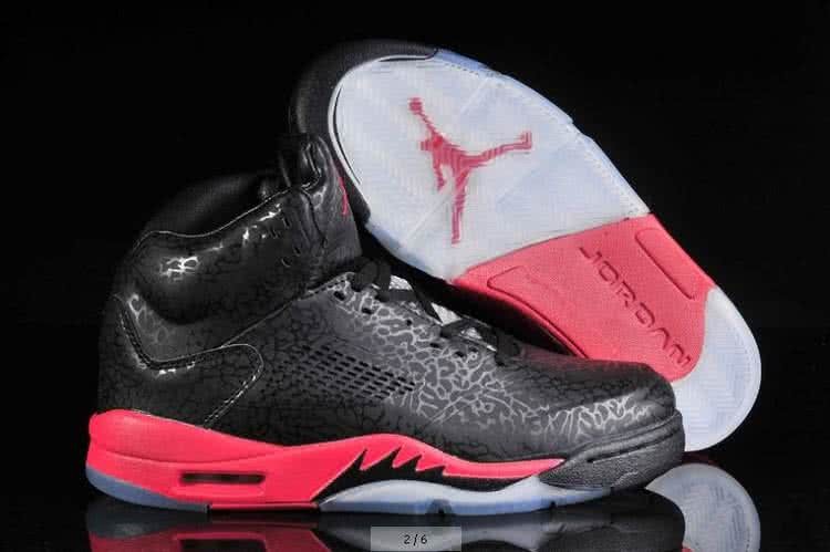 Air Jordan 5 Black And Pink Men 1