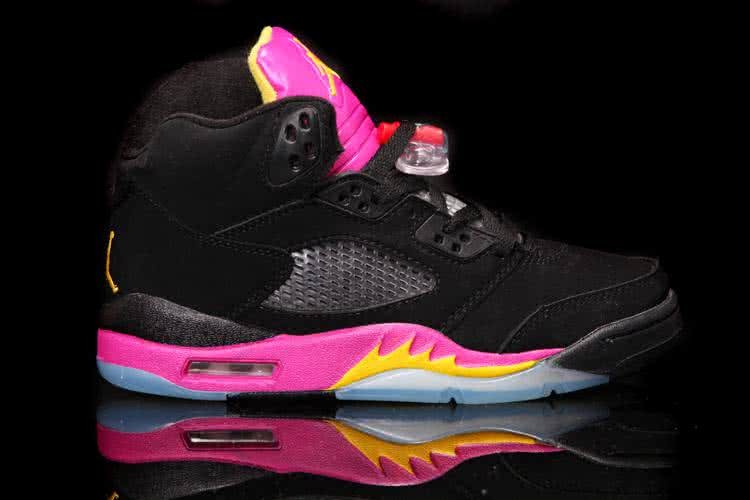Air Jordan 5 Black And Pink Men 1
