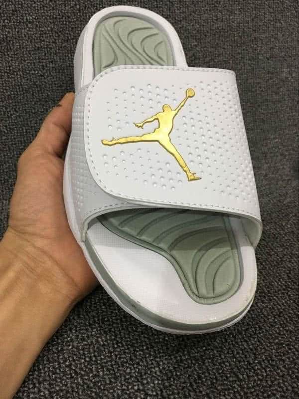 Air Jordan 5 White And Grey Slipper Men 4