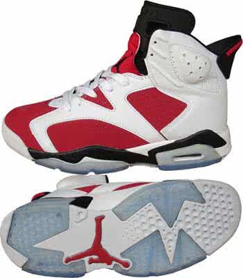 Air Jordan 6 Red And White Men 1