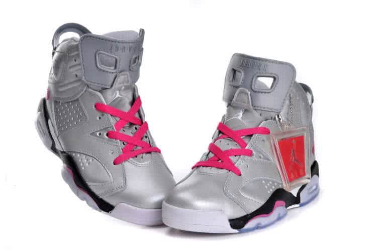 Air Jordan 6 Pink And Grey Women/Men 2