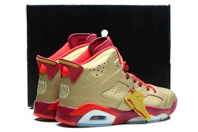 Air Jordan 6 Red And Gold Men 3