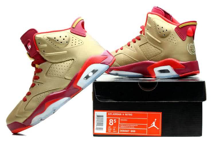 Air Jordan 6 Red And Gold Men 6