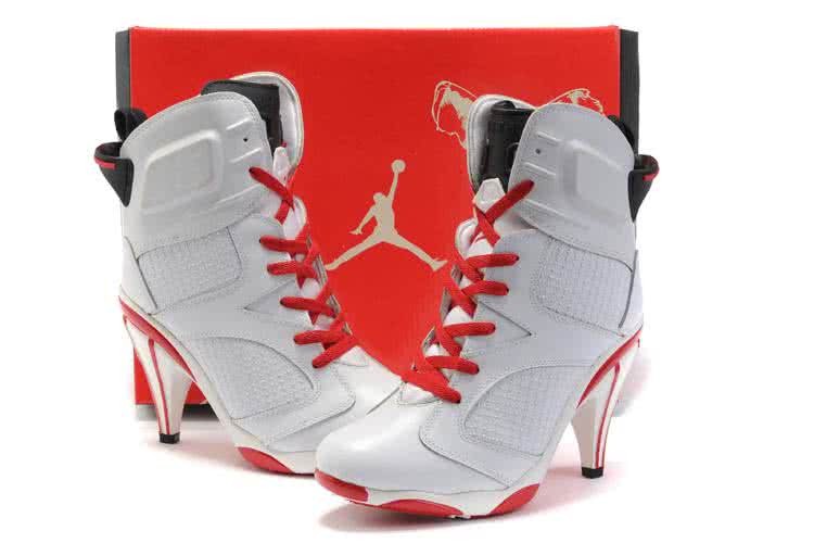 Air Jordan 6 Red And White Women 3