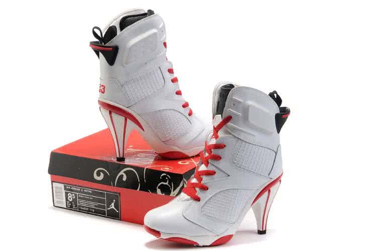 Air Jordan 6 Red And White Women 2