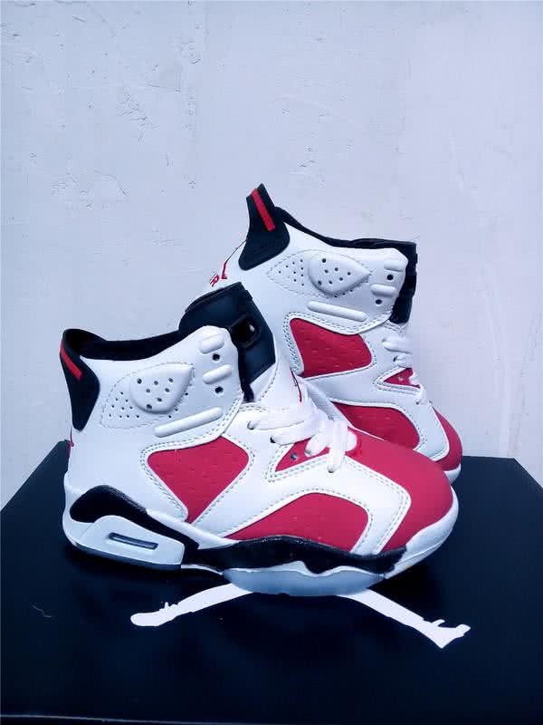Air Jordan 6 White And Red Children 5