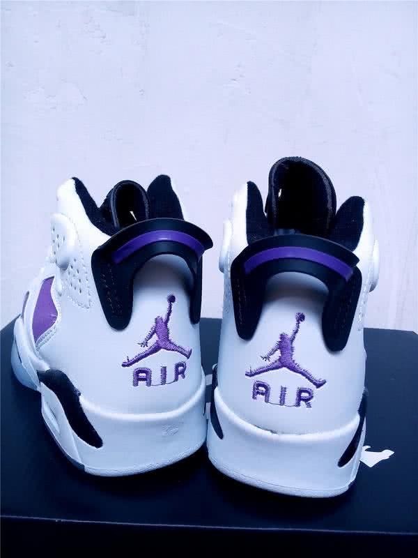 Air Jordan 6 White And Purple Children 4