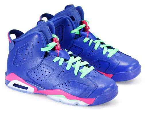 Air Jordan 6 Pink And Blue Men 2