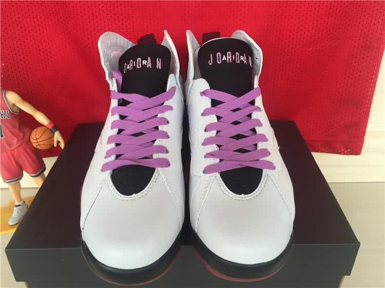 Air Jordan 7 GS Fuchsia Glow White And Purple Women 2