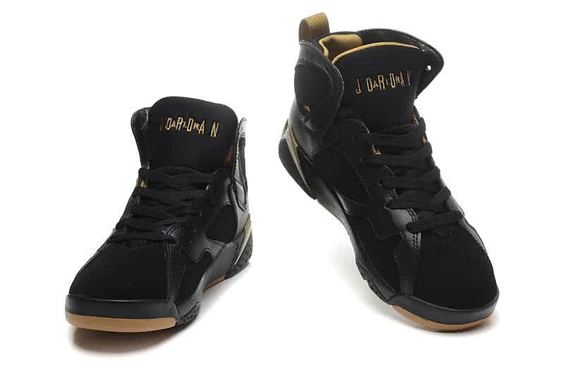 Air Jordan 7 Black And Gold Women 3