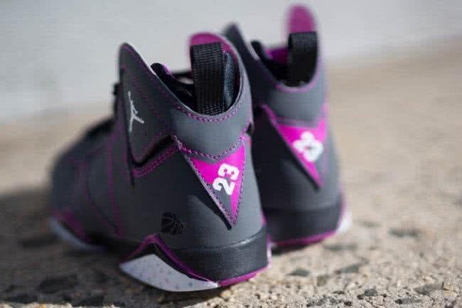 Nike Air Jordan 7 Verde GS Grey And Purple Women 2