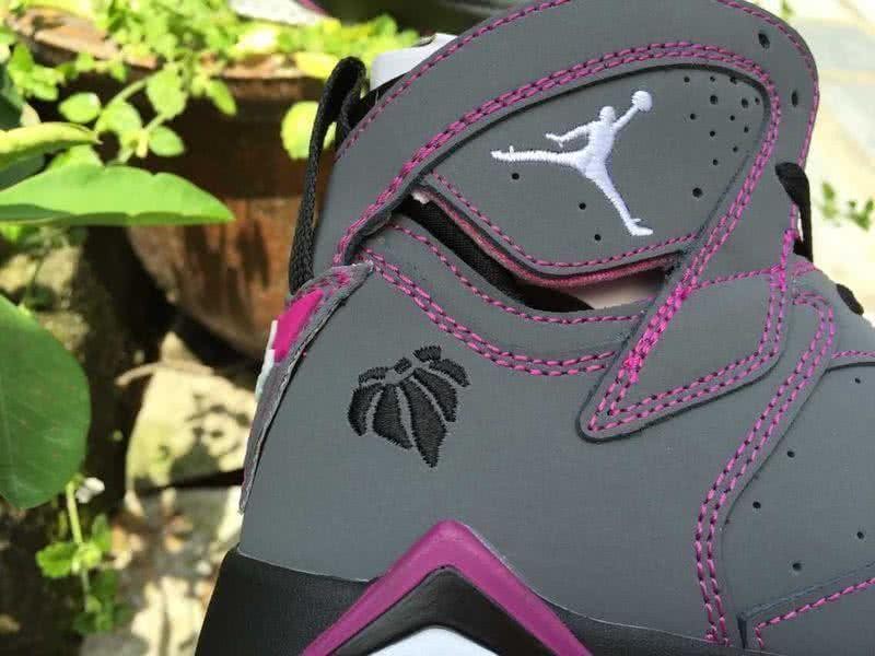 Nike Air Jordan 7 Verde GS Grey And Purple Women 3