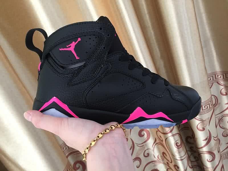 Air Jordan 7 Black And Pink Women 2