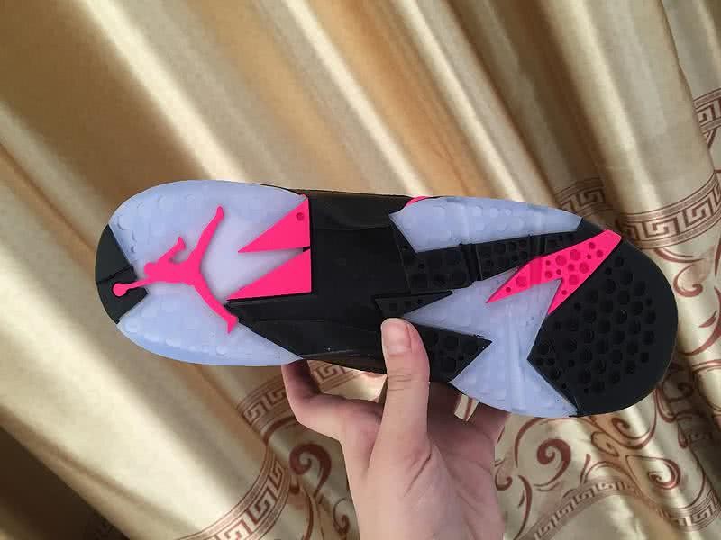 Air Jordan 7 Black And Pink Women 6