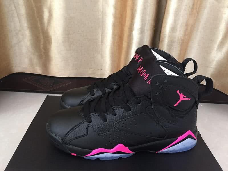 Air Jordan 7 Black And Pink Women 5
