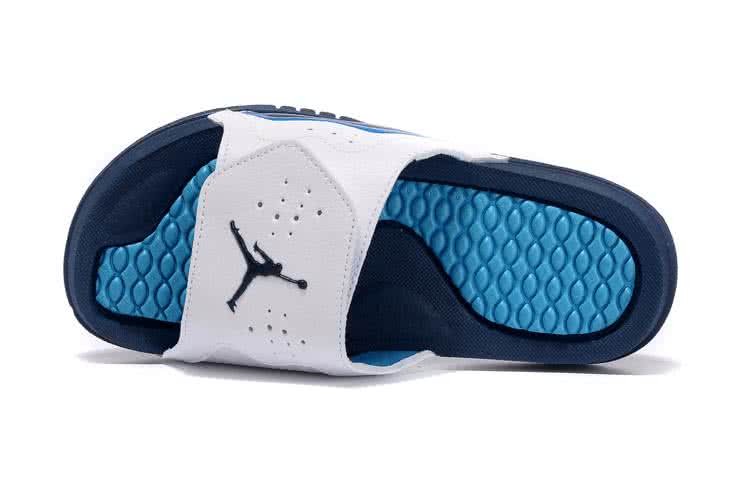 Air Jordan 7 Comfortable Slipper Blue And White Women 5
