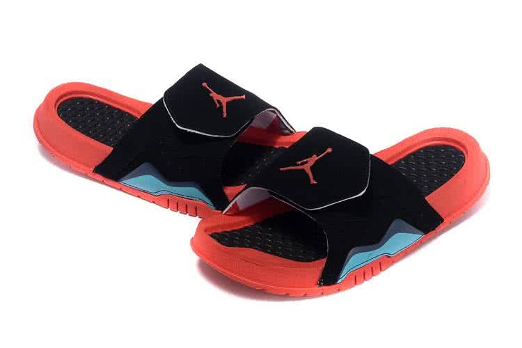 Air Jordan 7 Comfortable Slipper Black And Red Women 2