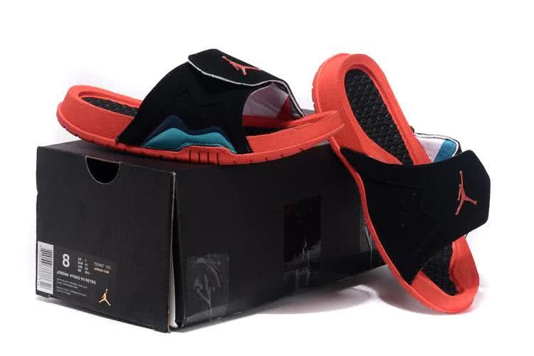 Air Jordan 7 Comfortable Slipper Black And Red Women 6