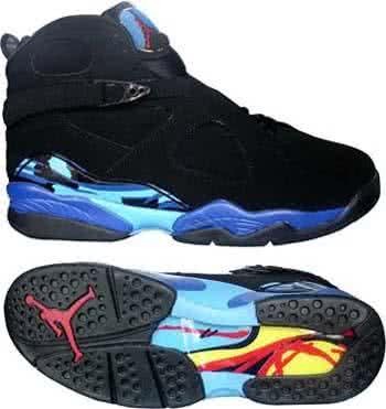 Air Jordan 8 Black And Blue Men 1