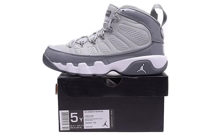 Air Jordan 9 Grey And White Women 7