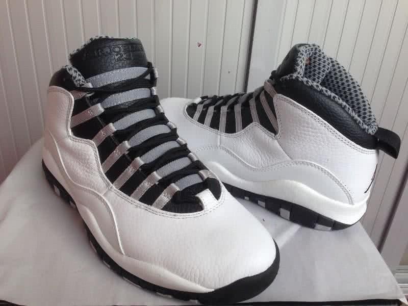 Air Jordan 10 White And Black Men 5