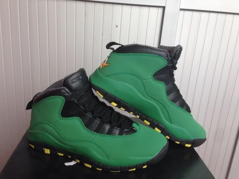 Air Jordan 10 Green And Black Men 4
