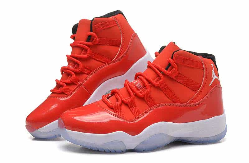 Air Jordan 11 Red Upper And White Sole Women 4