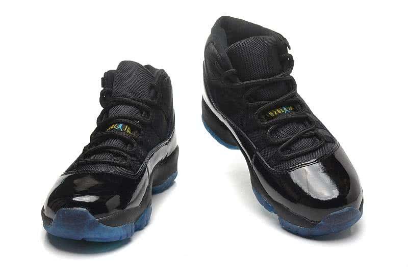 Air Jordan 11 All Black Upper Blue Sole Women 3