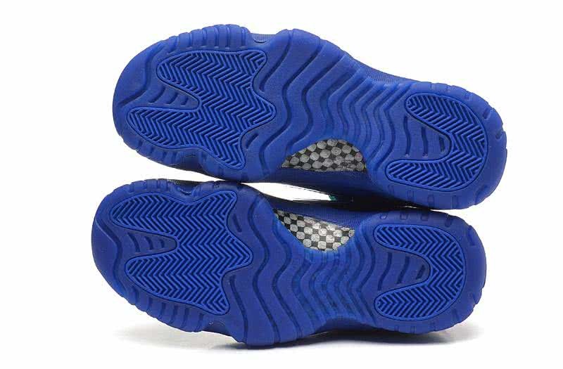 Air Jordan 11 Blue Upper And Green Shoelaces Women 2