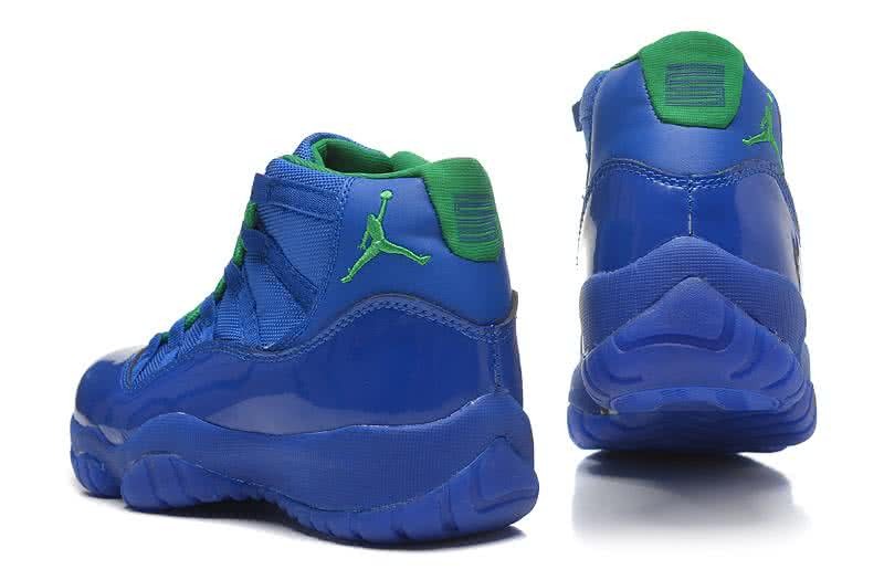 Air Jordan 11 Blue Upper And Green Shoelaces Women 5