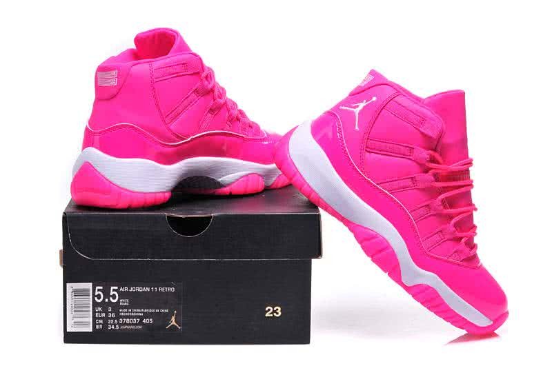 Air Jordan 11 Pink And White Women 3