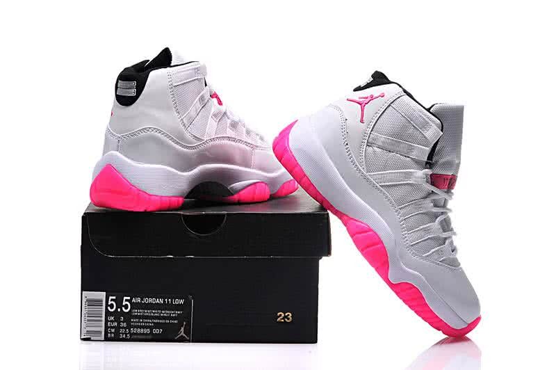Air Jordan 11 White And Pink Women 2