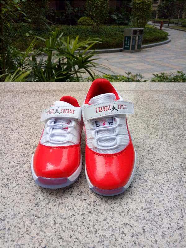 Air Jordan 11 Kids White And Red 3