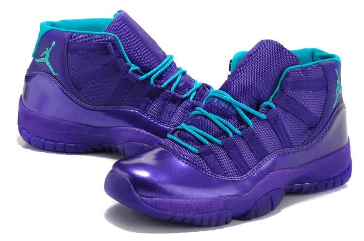 Air Jordan 11 Purple Upper And Blue Shoelaces Men And Women 2
